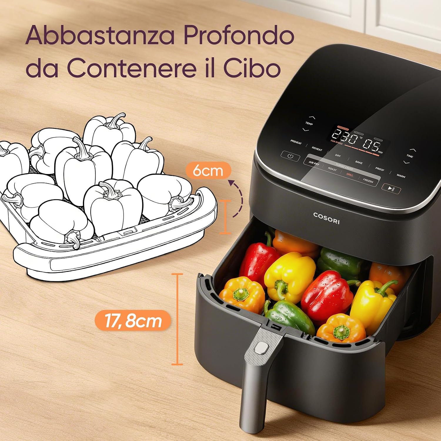 COSORI Turbo Blaze – Friggitrice ad Aria 6L