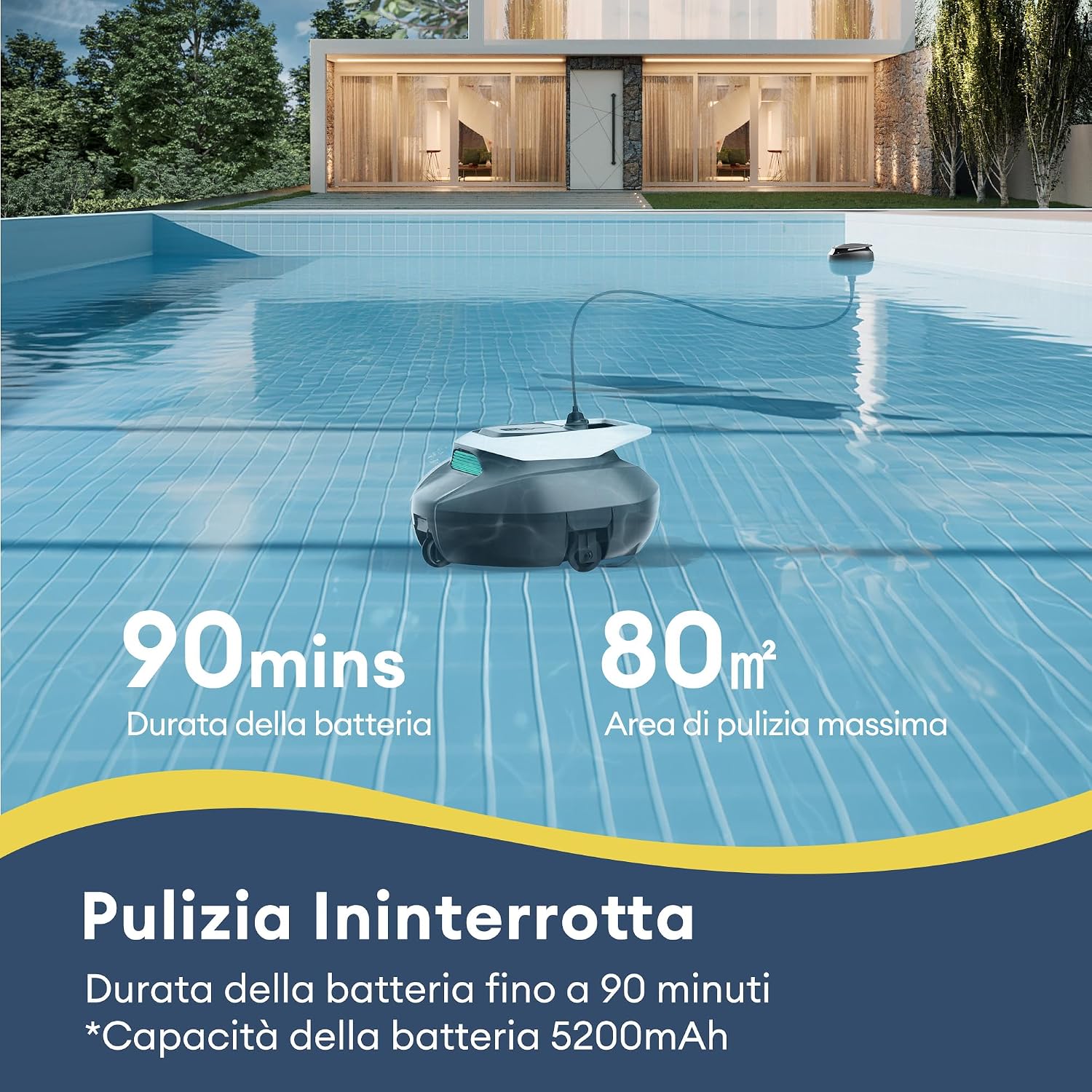 Ultenic Pooleco P10S – Robot Piscina Senza Fili