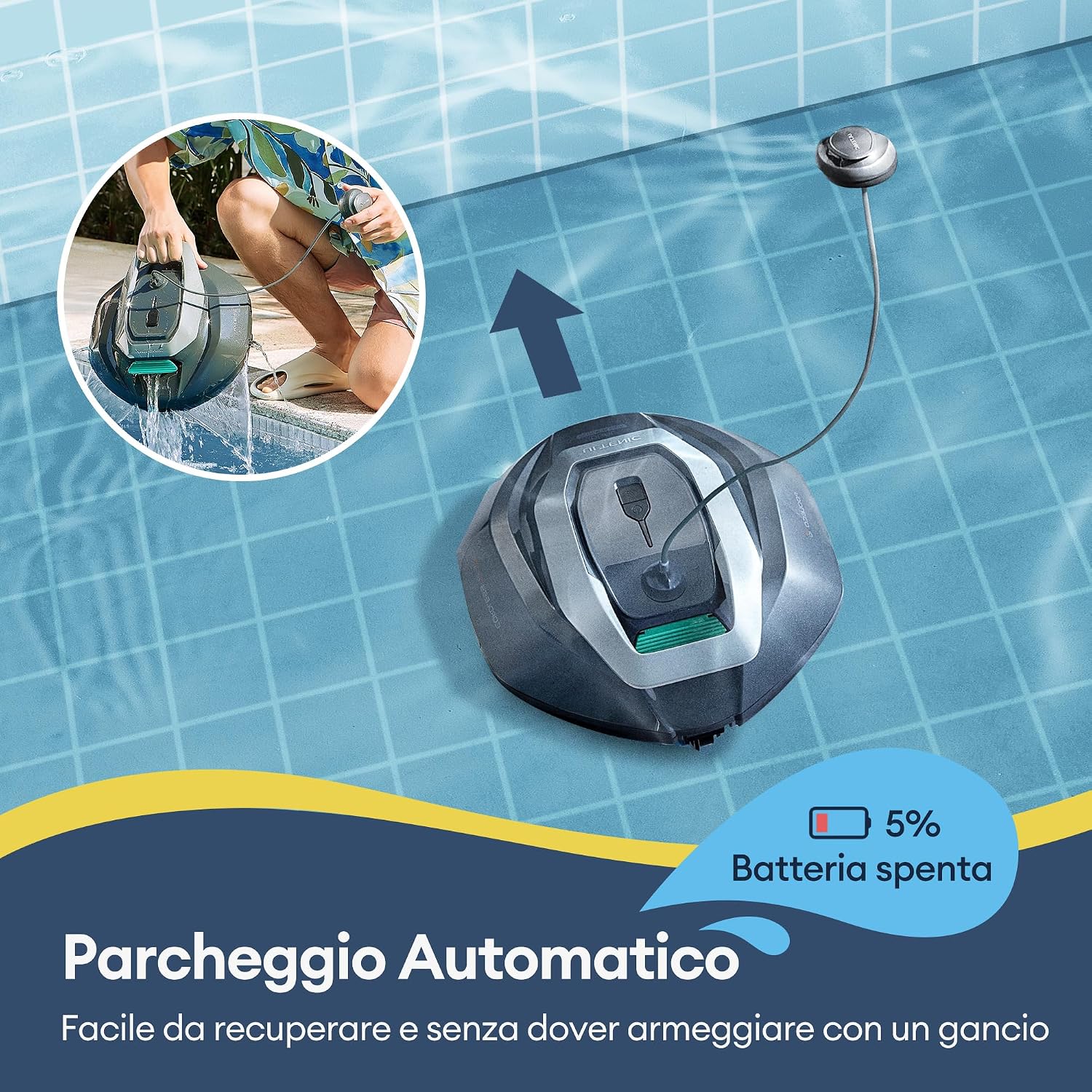 Ultenic Pooleco P10S – Robot Piscina Senza Fili