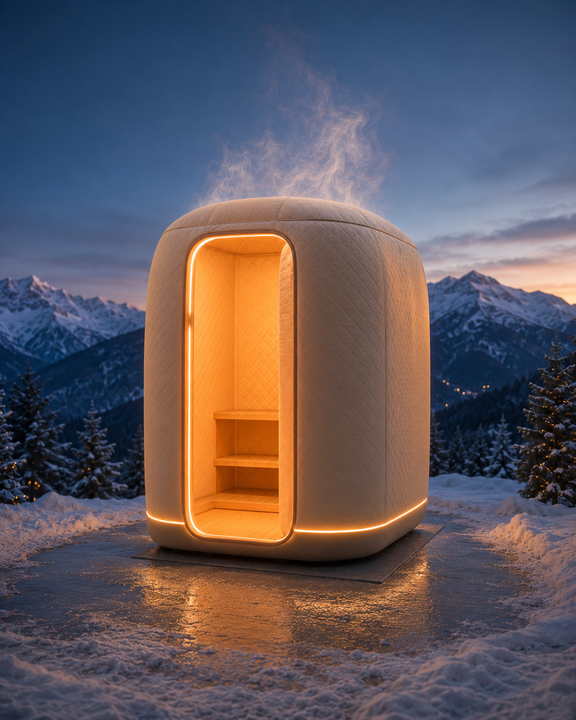 AuraPod™ Sauna Gonfiabile – Esclusivo Rifugio di Vapore per la Casa con Illuminazione d’Atmosfera