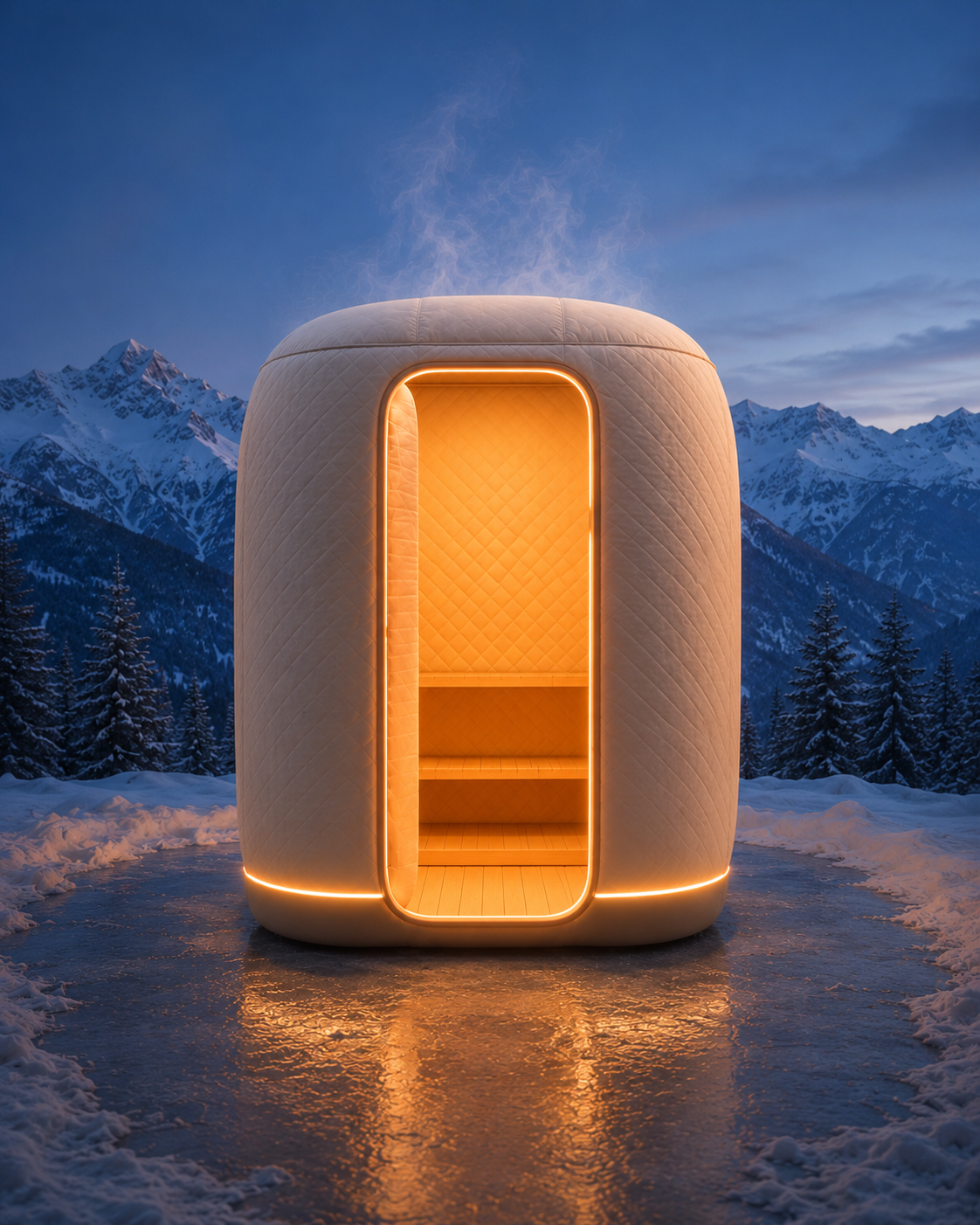 AuraPod™ Sauna Gonfiabile – Esclusivo Rifugio di Vapore per la Casa con Illuminazione d’Atmosfera