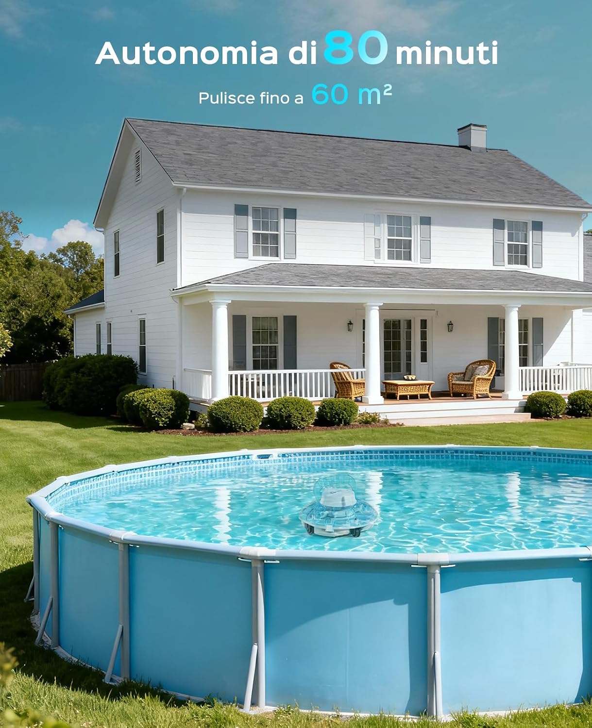 Winny 200P – Robot Piscina Senza Fili