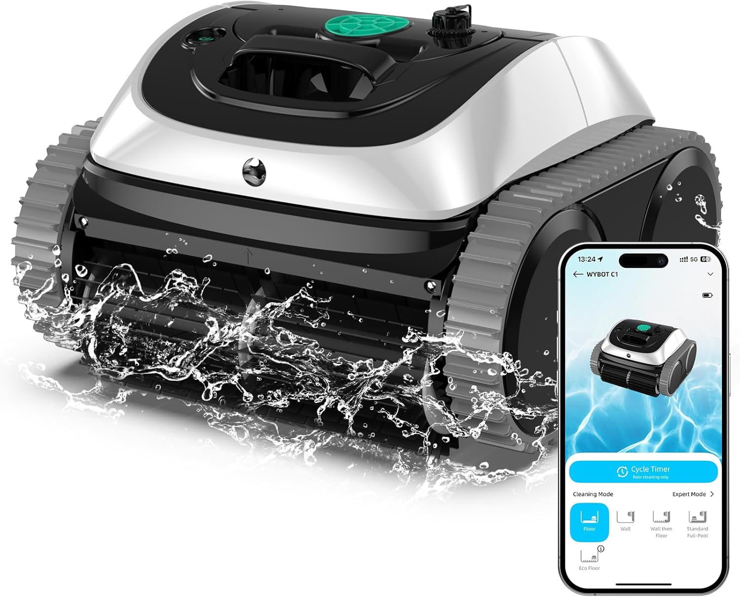 WYBOT C1 – Robot Piscina Senza Fili con Pulizia Completa e 150 Min di Autonomia