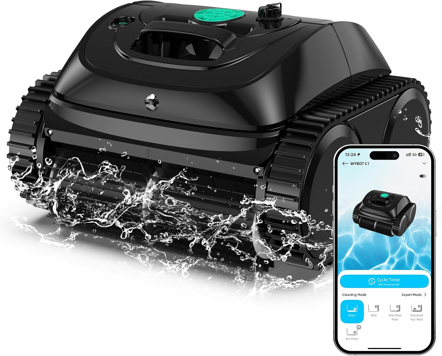 WYBOT C1 – Robot Piscina Senza Fili con Pulizia Completa e 150 Min di Autonomia