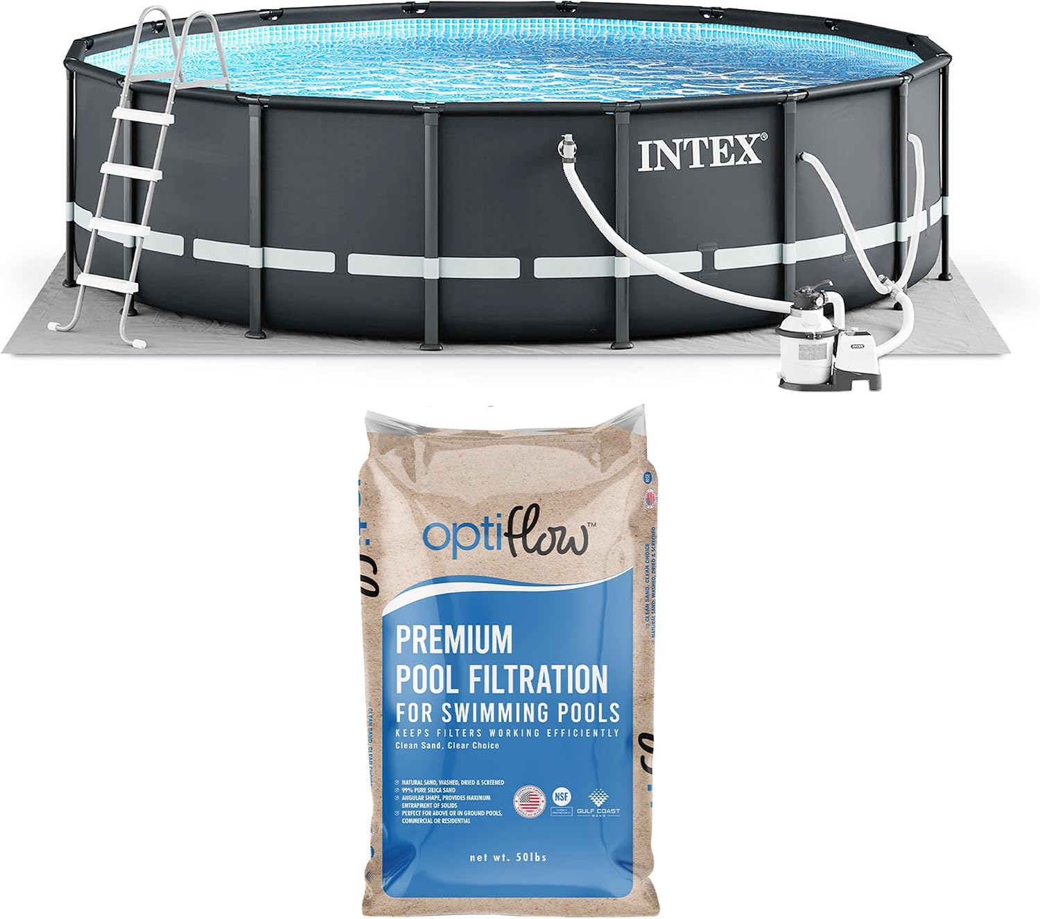 Intex Ultra XTR – Piscina 488×122 cm con Pompa a Sabbia