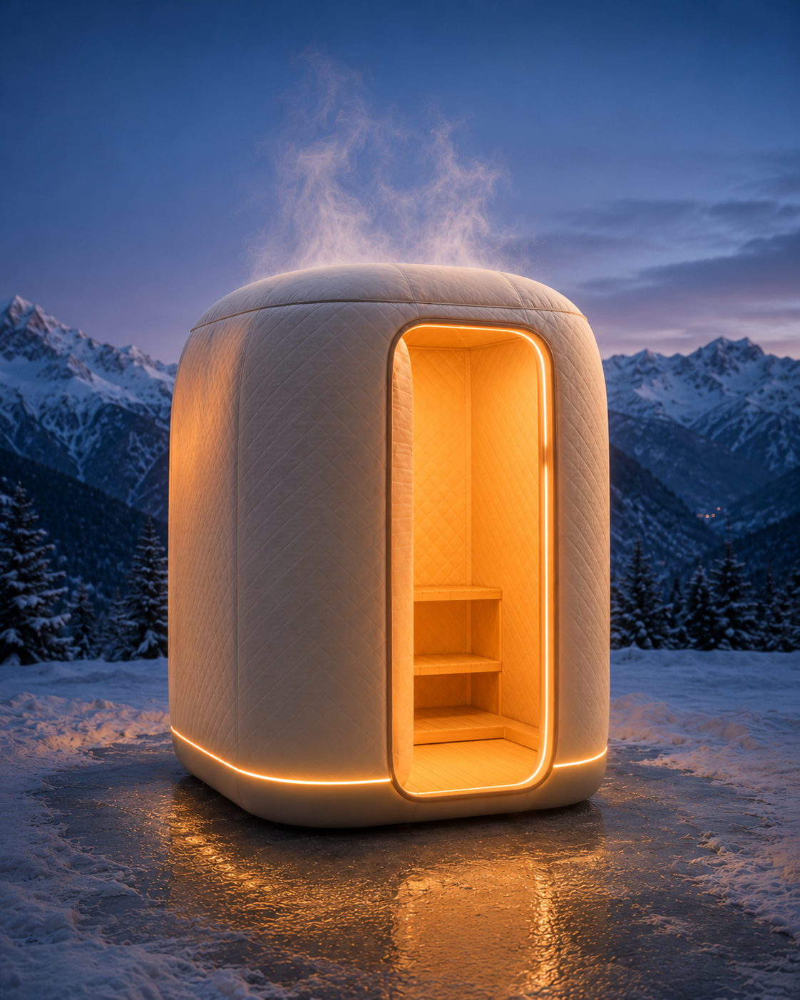 AuraPod™ Sauna Gonfiabile – Esclusivo Rifugio di Vapore per la Casa con Illuminazione d’Atmosfera