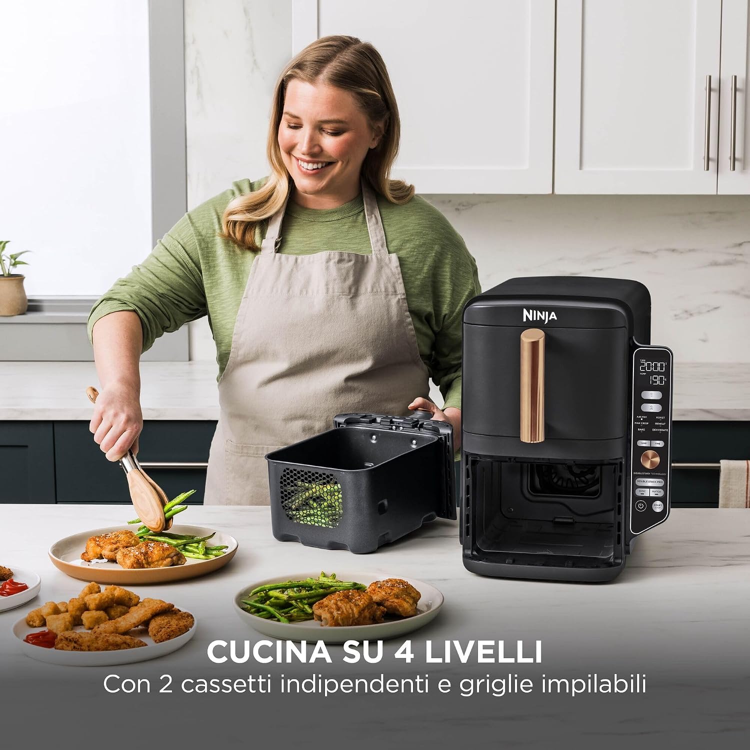 Ninja Double Stack XL – Friggitrice ad Aria Doppia 9,5L