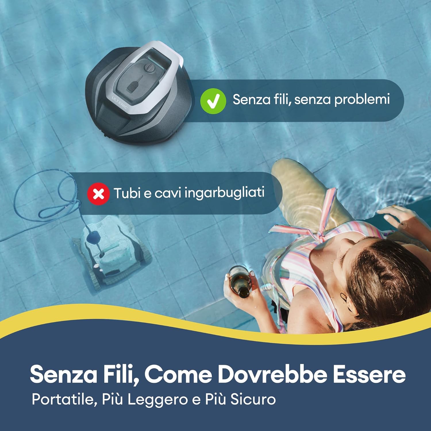 Ultenic Pooleco P10S – Robot Piscina Senza Fili