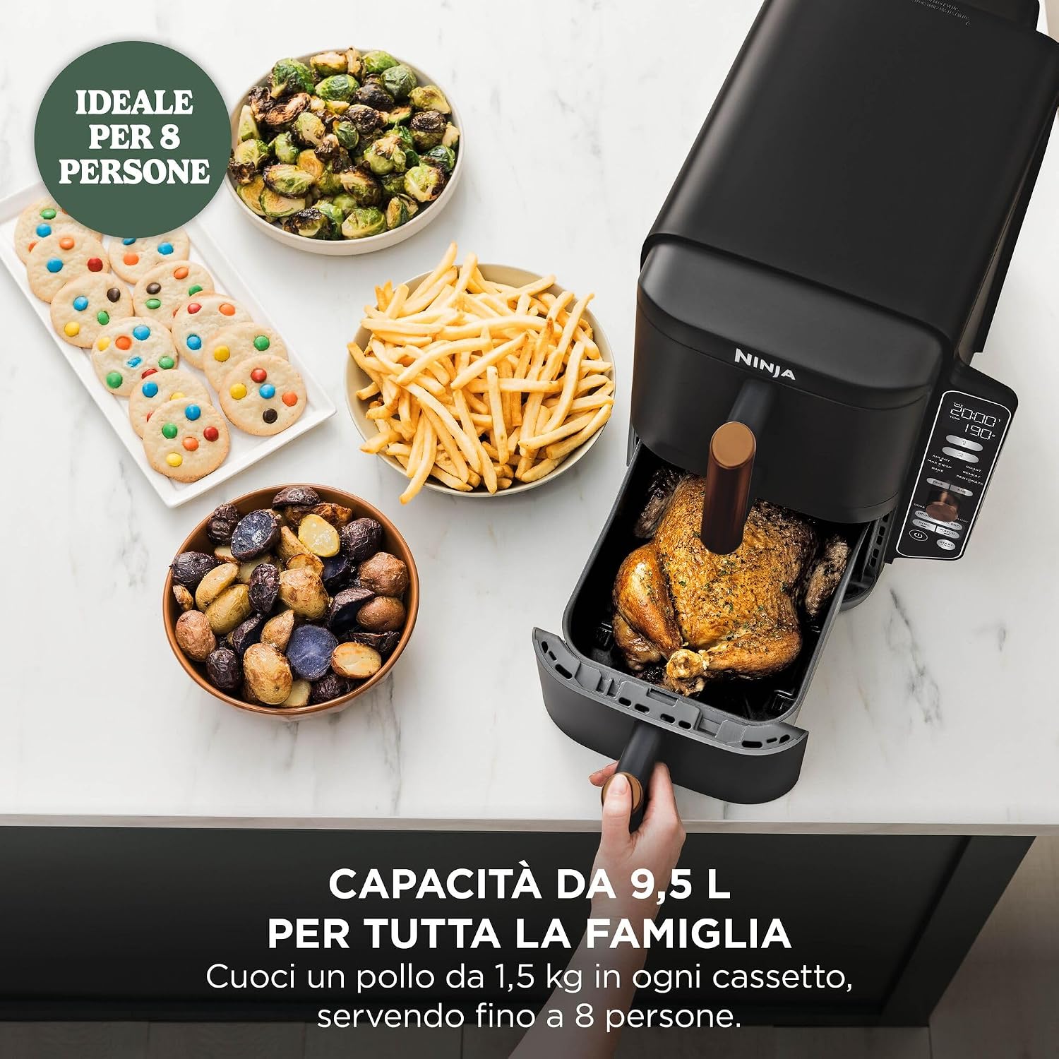 Ninja Double Stack XL – Friggitrice ad Aria Doppia 9,5L