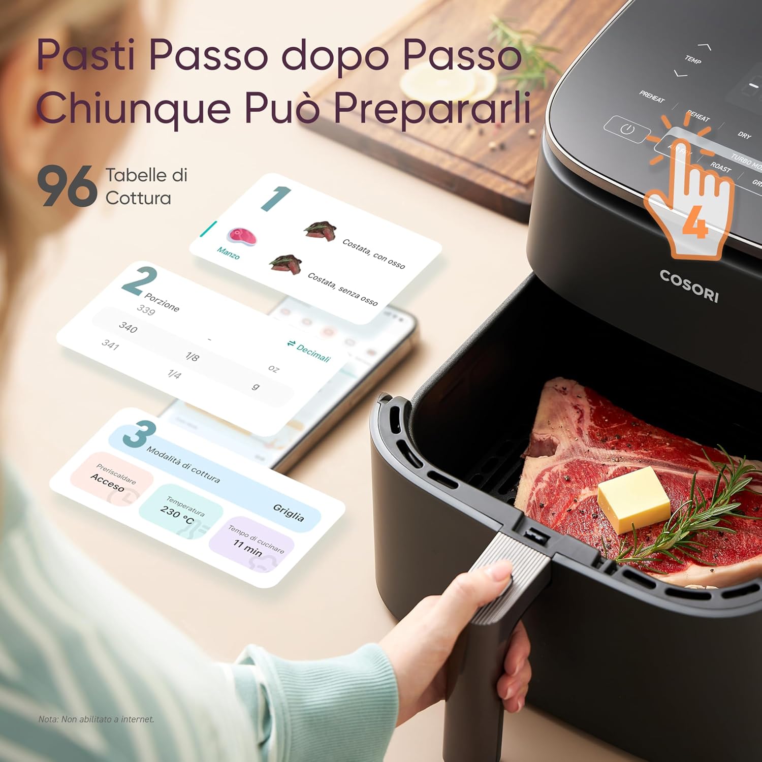 COSORI Turbo Blaze – Friggitrice ad Aria 6L