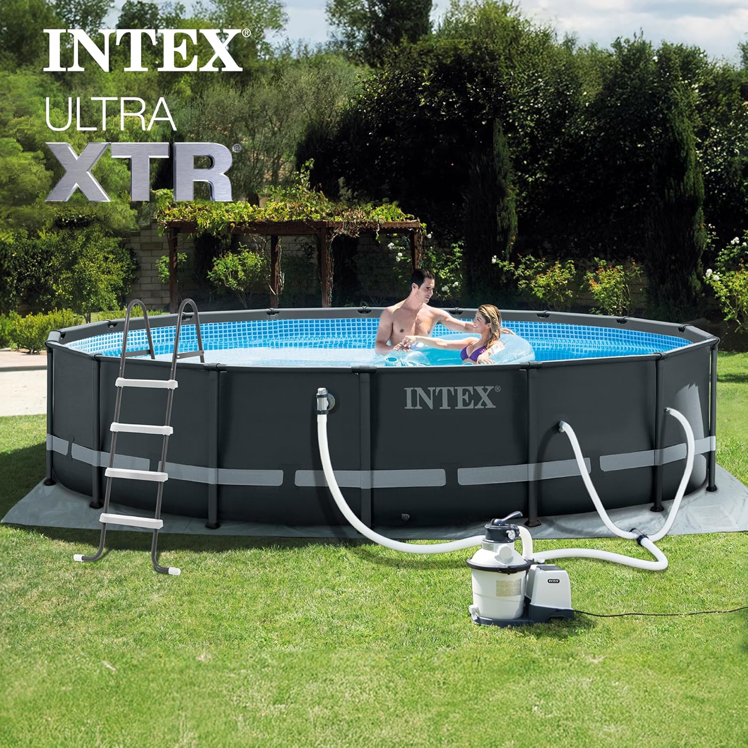 Intex Ultra XTR – Piscina 488×122 cm con Pompa a Sabbia