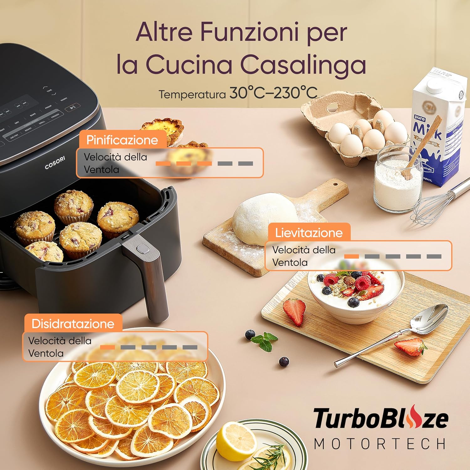 COSORI Turbo Blaze – Friggitrice ad Aria 6L