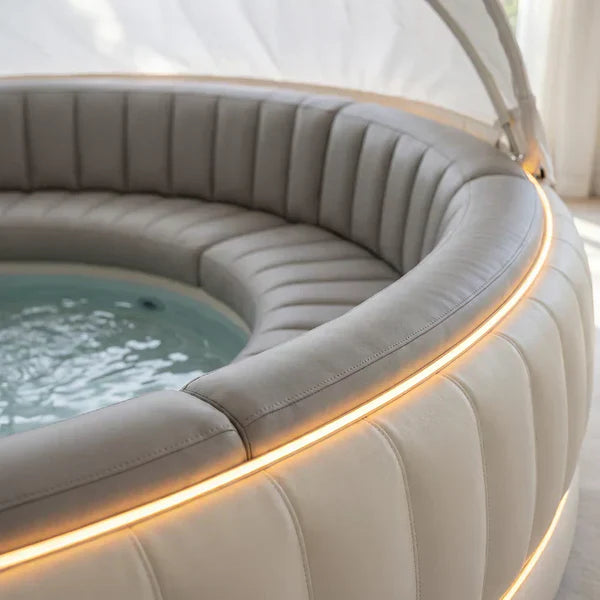 Idromassaggio gonfiabile di lusso con copertura e illuminazione d'atmosfera