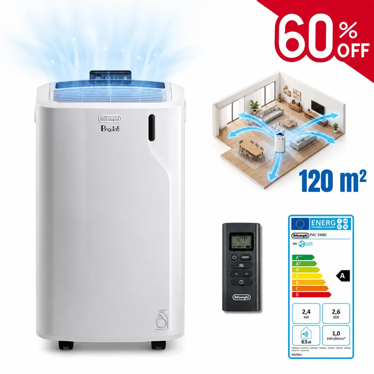 De'Longhi Pinguino 4-in-1 Climatizzatore